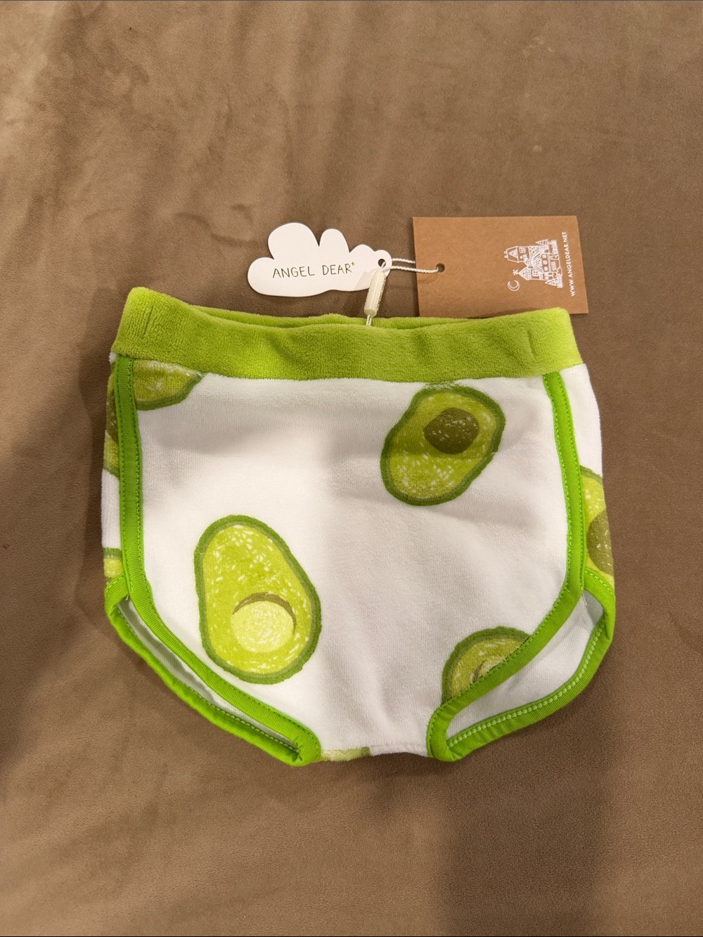 Angel Dear Lime Green Avocado Print Diaper Cover